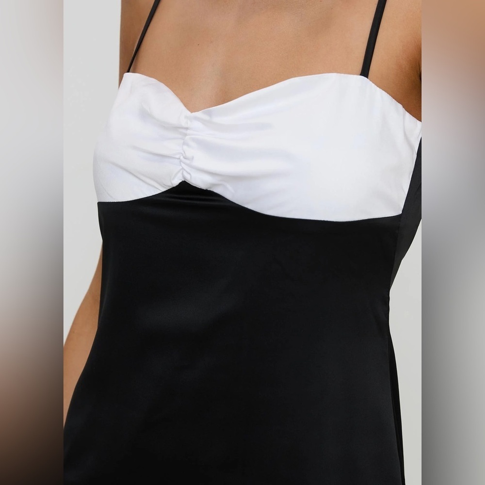 New with Tags Princess Polly Fabulous Mini Dress Black/White Size: 8 - Picture 2 of 11